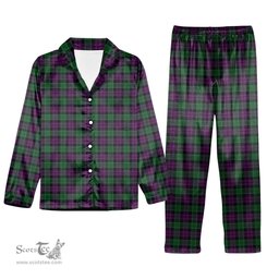 ScotsTee Shop Scottish Wilsons 150 Tartan Pajama Satin Velvet Flannel Pajama Set