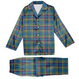 ScotsTee Shop Scottish Yukon Tartan Pajama Satin Velvet Flannel Pajama Set