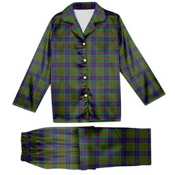 ScotsTee Shop Scottish Stewart of Appin Hunting Modern Tartan Pajama Satin Velvet Flannel Pajama Set