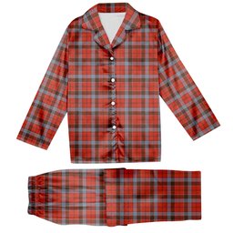 ScotsTee Shop Scottish Robertson Weathered Tartan Pajama Satin Velvet Flannel Pajama Set