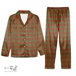 ScotsTee Shop Scottish Peter Tartan Pajama Satin Velvet Flannel Pajama Set