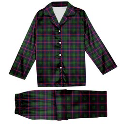 ScotsTee Shop Scottish Urquhart Modern Tartan Pajama Satin Velvet Flannel Pajama Set