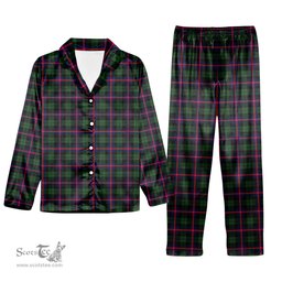 ScotsTee Shop Scottish Urquhart Modern Tartan Pajama Satin Velvet Flannel Pajama Set