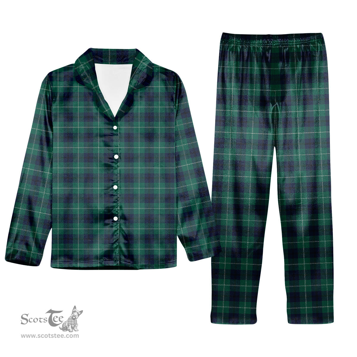 ScotsTee Shop Scottish Oliphant Modern Clan Tartan Pajama Satin Velvet Flannel Pajama Set