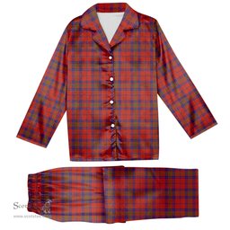 ScotsTee Shop Scottish Ross Old Ancient Tartan Pajama Satin Velvet Flannel Pajama Set