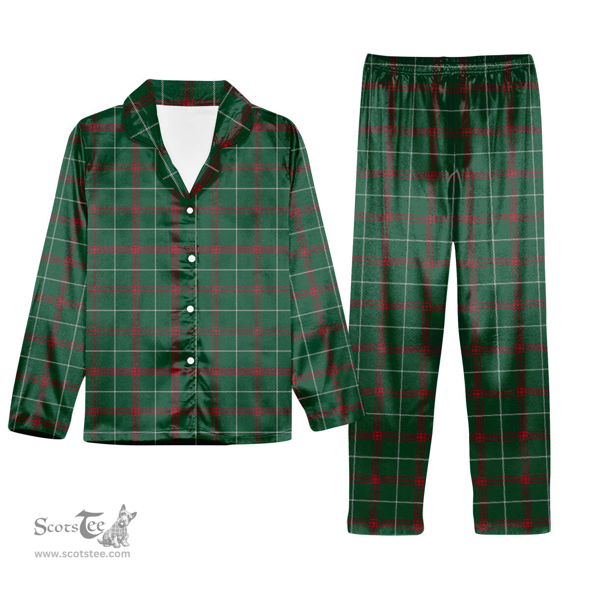 ScotsTee Shop Scottish Welsh National Tartan Pajama Satin Velvet Flannel Pajama Set