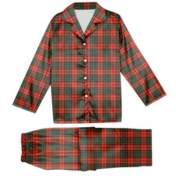 ScotsTee Shop Scottish Stewart of Appin Ancient Tartan Pajama Satin Velvet Flannel Pajama Set