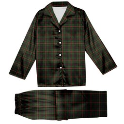 ScotsTee Shop Scottish Pilette of Kinnear Tartan Pajama Satin Velvet Flannel Pajama Set