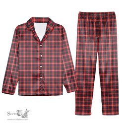 ScotsTee Shop Scottish Ritchie Modern Clan Tartan Pajama Satin Velvet Flannel Pajama Set
