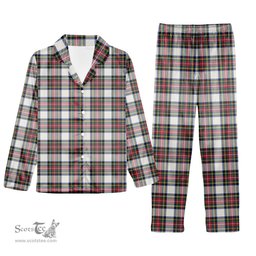 ScotsTee Shop Scottish Stewart Dress Modern Tartan Pajama Satin Velvet Flannel Pajama Set
