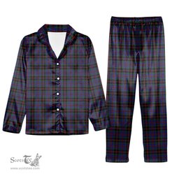 ScotsTee Shop Scottish Sandberg Tartan Pajama Satin Velvet Flannel Pajama Set