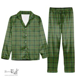 ScotsTee Shop Scottish Strachan Hunting Tartan Pajama Satin Velvet Flannel Pajama Set