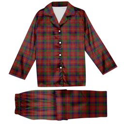 ScotsTee Shop Scottish Robertson White line Tartan Pajama Satin Velvet Flannel Pajama Set