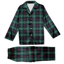 ScotsTee Shop Scottish Sutherland Old Modern Tartan Pajama Satin Velvet Flannel Pajama Set