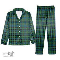 ScotsTee Shop Scottish Sempill Ancient Tartan Pajama Satin Velvet Flannel Pajama Set