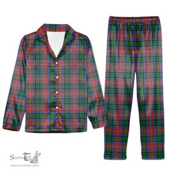ScotsTee Shop Scottish Rattray of Lude Ancient Tartan Pajama Satin Velvet Flannel Pajama Set