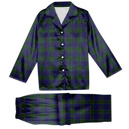ScotsTee Shop Scottish Strachan Tartan Pajama Satin Velvet Flannel Pajama Set
