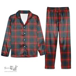 ScotsTee Shop Scottish Wilson Modern Tartan Tartan Pajama Satin Velvet Flannel Pajama Set