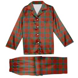 ScotsTee Shop Scottish Robertson Ancient Tartan Pajama Satin Velvet Flannel Pajama Set
