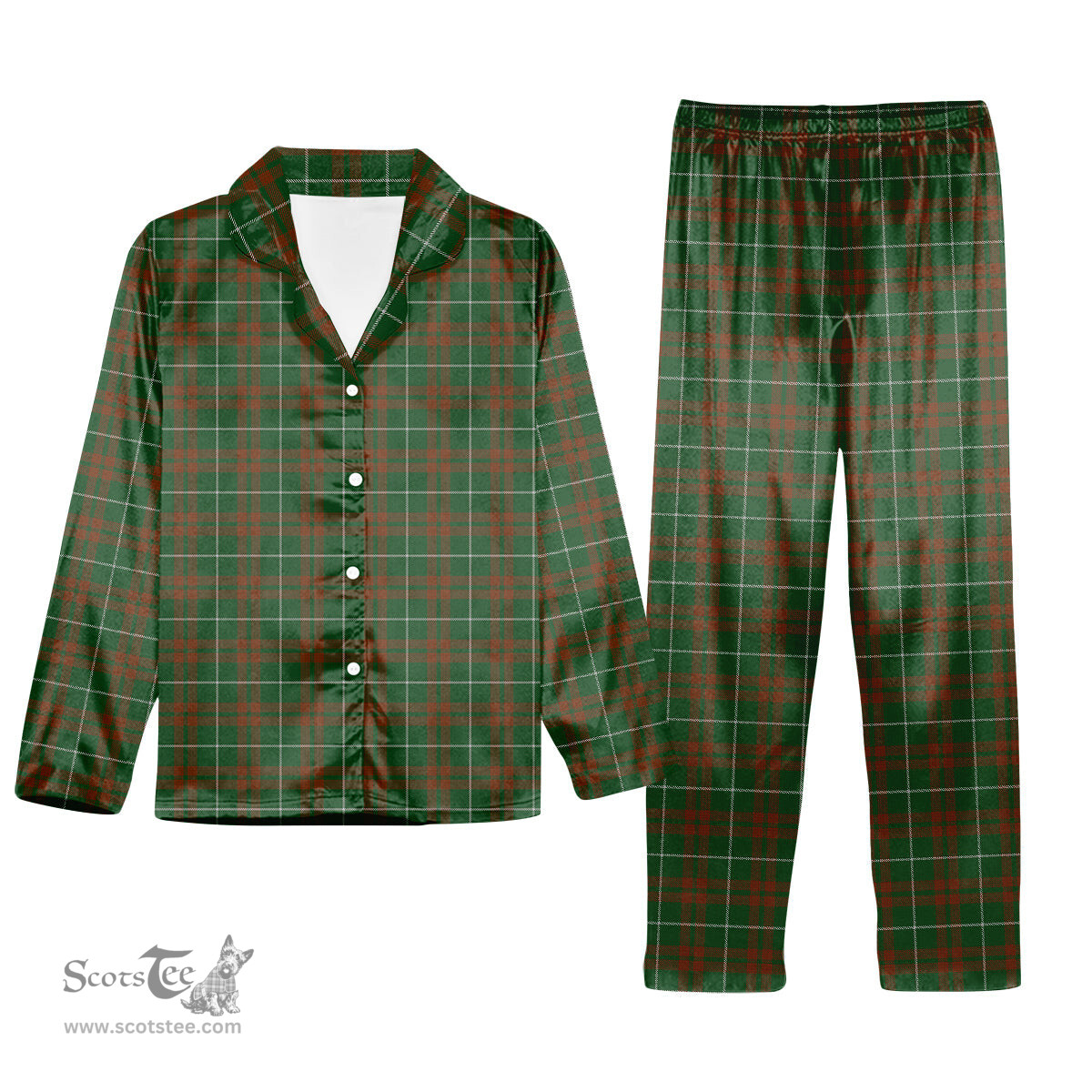 ScotsTee Shop Scottish O'Neill Australia Tartan Pajama Satin Velvet Flannel Pajama Set
