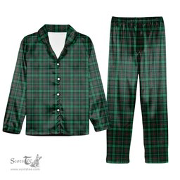 ScotsTee Shop Scottish Ross Hunting Modern Tartan Pajama Satin Velvet Flannel Pajama Set