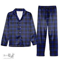 ScotsTee Shop Scottish Swan Tartan Pajama Satin Velvet Flannel Pajama Set