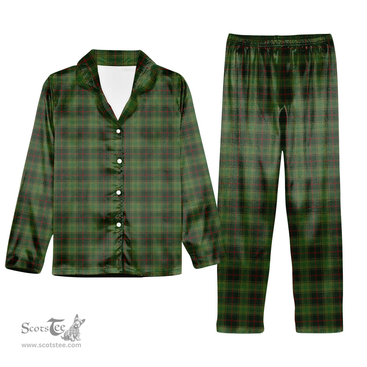ScotsTee Shop Scottish Tomass Tartan Pajama Satin Velvet Flannel Pajama Set