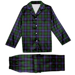 ScotsTee Shop Scottish Russell Modern Tartan Pajama Satin Velvet Flannel Pajama Set