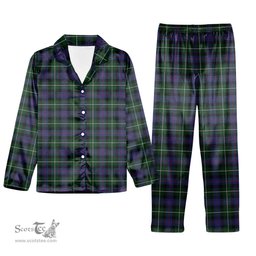 ScotsTee Shop Scottish Whitson 2 Tartan Pajama Satin Velvet Flannel Pajama Set