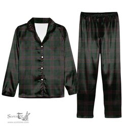 ScotsTee Shop Scottish Yen, Alexander Hunting Tartan Pajama Satin Velvet Flannel Pajama Set