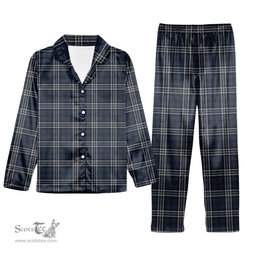 ScotsTee Shop Scottish Navy Formal Dress Tartan Pajama Satin Velvet Flannel Pajama Set