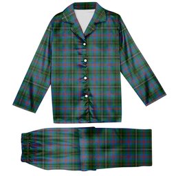 ScotsTee Shop Scottish Wood Ancient Clan Tartan Pajama Satin Velvet Flannel Pajama Set