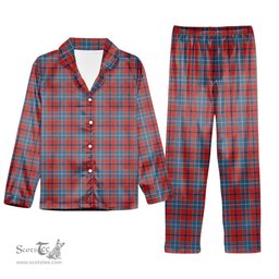 ScotsTee Shop Scottish Wishart Dress Ancient Tartan Pajama Satin Velvet Flannel Pajama Set