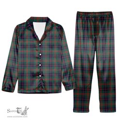 ScotsTee Shop Scottish Stewart of Appin Hunting Modern Clan Tartan Pajama Satin Velvet Flannel Pajama Set