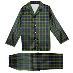 ScotsTee Shop Scottish Turnbull of Thornton Tartan Pajama Satin Velvet Flannel Pajama Set