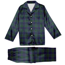 ScotsTee Shop Scottish Strachan Modern Tartan Pajama Satin Velvet Flannel Pajama Set