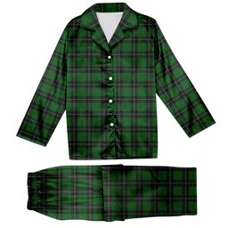 ScotsTee Shop Scottish Raeside Tartan Pajama Satin Velvet Flannel Pajama Set