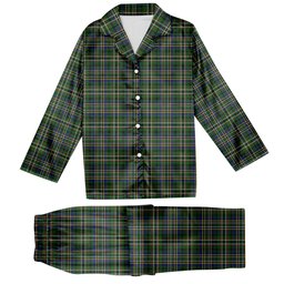 ScotsTee Shop Scottish Scott Green Tartan Pajama Satin Velvet Flannel Pajama Set