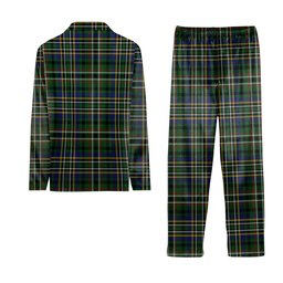 ScotsTee Shop Scottish Scott Green Tartan Pajama Satin Velvet Flannel Pajama Set