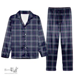 ScotsTee Shop Scottish Nevoy Tartan Pajama Satin Velvet Flannel Pajama Set