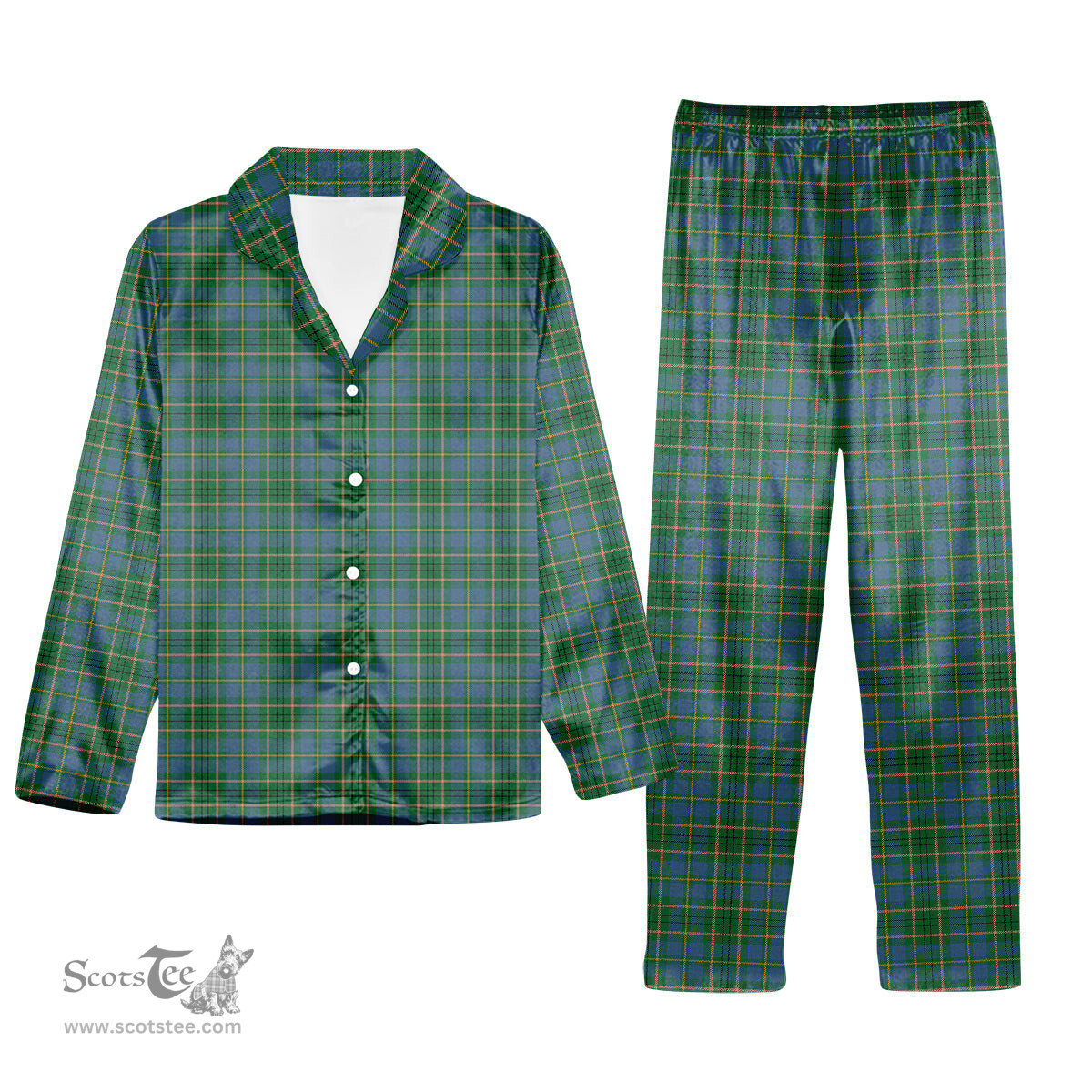 ScotsTee Shop Scottish Taylor Ancient Tartan Pajama Satin Velvet Flannel Pajama Set