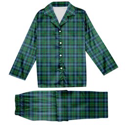ScotsTee Shop Scottish Urquhart Ancient Tartan Pajama Satin Velvet Flannel Pajama Set