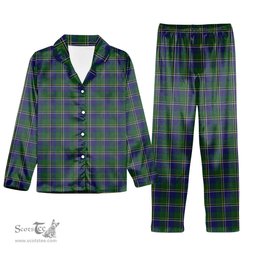 ScotsTee Shop Scottish Turnbull Hunting 1983 2 Tartan Pajama Satin Velvet Flannel Pajama Set