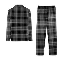 ScotsTee Shop Scottish Stewart Mourning 3 Tartan Pajama Satin Velvet Flannel Pajama Set