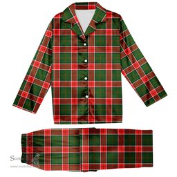 ScotsTee Shop Scottish Pollock Modern Tartan Pajama Satin Velvet Flannel Pajama Set