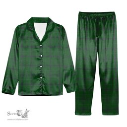 ScotsTee Shop Scottish Walters Tartan Pajama Satin Velvet Flannel Pajama Set