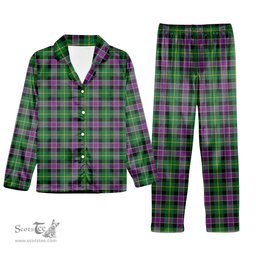 ScotsTee Shop Scottish Selkirk Tartan Pajama Satin Velvet Flannel Pajama Set