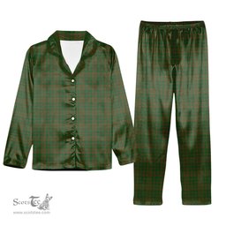 ScotsTee Shop Scottish Terry Tartan Pajama Satin Velvet Flannel Pajama Set