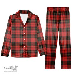 ScotsTee Shop Scottish Wallace Weathered Tartan Pajama Satin Velvet Flannel Pajama Set