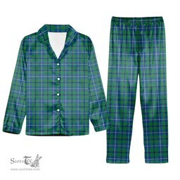 ScotsTee Shop Scottish Sandilands Ancient Tartan Pajama Satin Velvet Flannel Pajama Set
